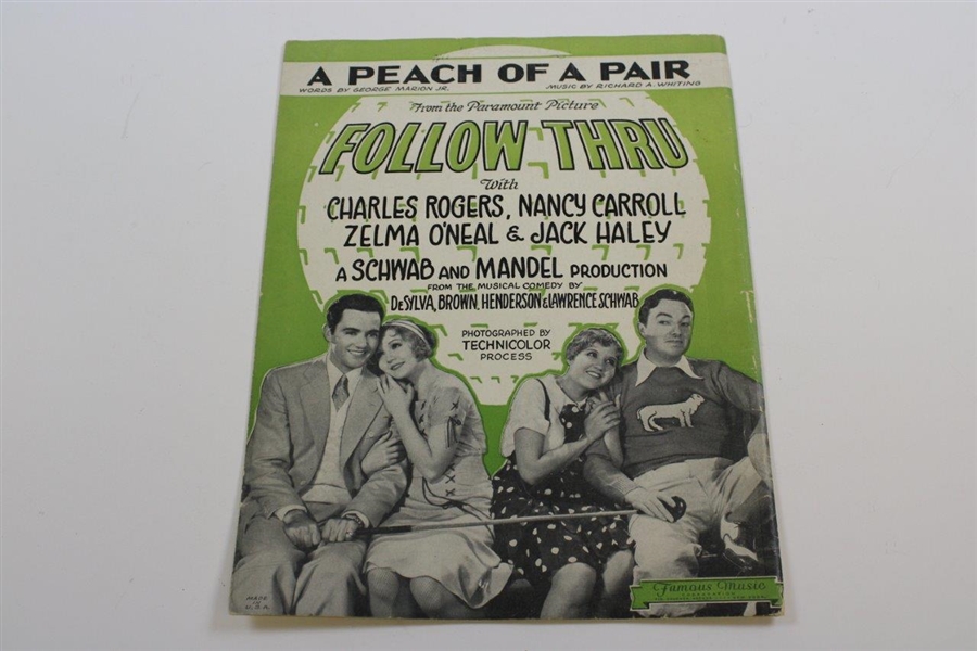 Three (3) Vintage Golf Music Sheets - Hills of Old St Andrews, That's Amore & Peach of a Pair