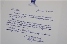Marilyn Smith Handwritten & Signed 2003 Letter on Letterhead - Jan. 15th JSA ALOA