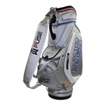 Tiger Woods Official FUSE Science Logo Full Size Golf Bag Blue/Red Lining - Excellent Condition