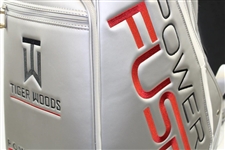 Tiger Woods Official FUSE Science Logo Full Size Golf Bag Blue/Red Lining - Excellent Condition