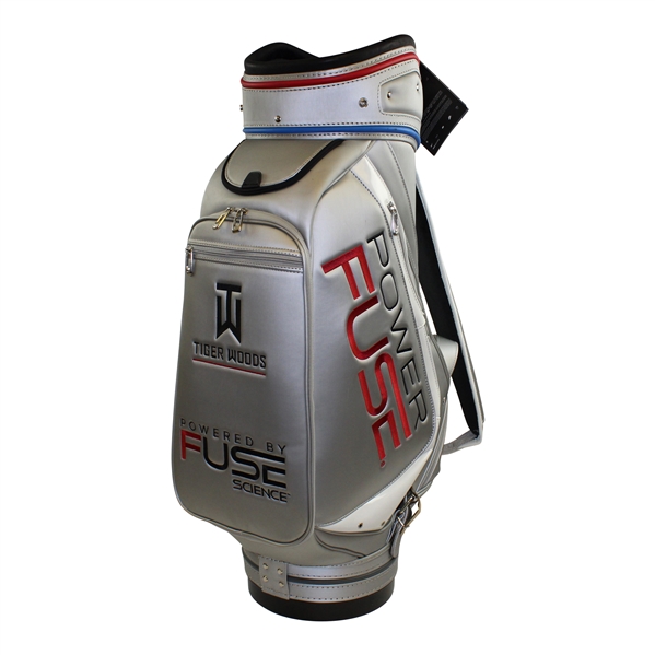 Tiger Woods Official FUSE Science Logo Full Size Golf Bag Red/Black Lining - Excellent Condition