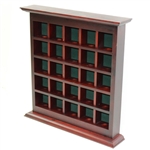 Unused Twenty-Five (25) Slot Cherry Wood Golf Ball Display