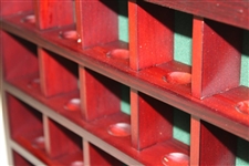 Unused Twenty-Five (25) Slot Cherry Wood Golf Ball Display