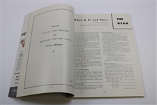 1949 US Open at Medinah CC Official Program with Pairing Sheet - Cary Middlecoff Winner