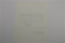 Arnold Palmer Signed July 31, 1995 Letter To Mort Olman on Personal Letterhead JSA ALOA