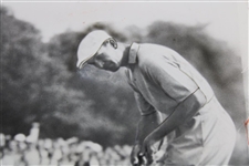 1951 Ben Hogan Sinks Winning US Open Putt at Oakland Hills - AP Wire Photograph 