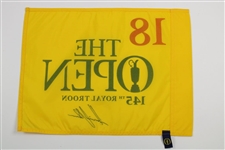 Henrik Stenson Signed 2016 OPEN Championship at Royal Troon Flag JSA ALOA