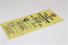 1962 US Open at Oakmont Series Ticket Badge #8313 - Jack Nicklaus Beats Arnold Palmer for First Major