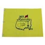 Jordan Spieth Signed 2015 Masters Embroidered Flag JSA ALOA