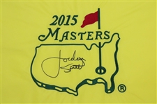 Jordan Spieth Signed 2015 Masters Embroidered Flag JSA ALOA