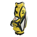 Brandt Snedeker Signed Masters Themed Green & Yellow Full Size Golf Bag JSA ALOA