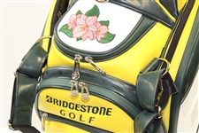 Brandt Snedeker Signed Masters Themed Green & Yellow Full Size Golf Bag JSA ALOA