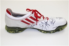 Tiger Woods, Phil Mickelson, Fred Couples & others Signed 2012 Ryder Cup Team Shoes JSA ALOA