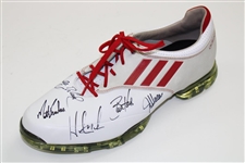 Tiger Woods, Phil Mickelson, Fred Couples & others Signed 2012 Ryder Cup Team Shoes JSA ALOA