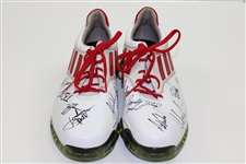 Tiger Woods, Phil Mickelson, Fred Couples & others Signed 2012 Ryder Cup Team Shoes JSA ALOA