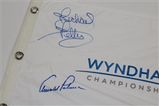 Arnold Palmer, Richard Petty, & others Signed Wyndham Championship Flag JSA ALOA