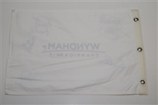 Arnold Palmer, Richard Petty, & others Signed Wyndham Championship Flag JSA ALOA