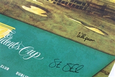 Tiger Woods & Team USA Signed 2013 The President's Cup at Muirfield Village Poster JSA ALOA