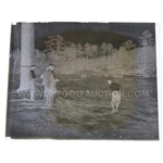 Original Rare Bobby Jones Teeing Off on Augusta National Construction Grounds Photograph & Negative - Never Seen!