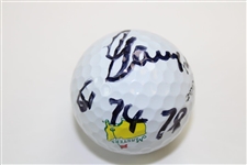 Gary Player Signed Signed Masters Logo Ball with Years Won BECKETT #BB09280