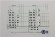 Gary Player Signed Augusta National Golf Club Scorecard BECKETT #BB09292