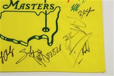 Sergio, McIlroy, Willett, Reed & more Signed 2017 Masters Embroidered Flag JSA ALOA