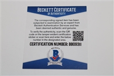 Tom Watson Signed 2021 Masters Embroidered Flag with Years Won BECKETT #BB09311