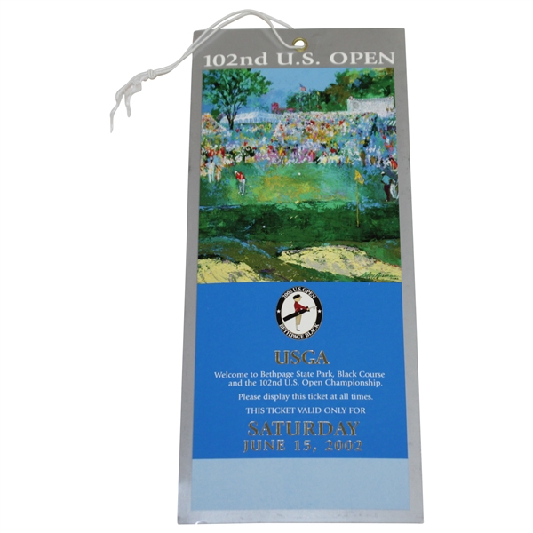 2002 US Open at Bethpage Black Saturday Round Ticket - Tiger Woods Win