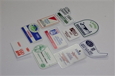 Ten (10) Various Year & Event Caddy Badges & Credentials - Donnie Wanstall Collection