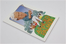 Arnold Palmer, Curtis Strange, and Greg Norman charicature notepads