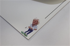 Arnold Palmer, Curtis Strange, and Greg Norman charicature notepads