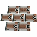 Seven (7) 2003 Upper Deck Course Classics Golf Cards - Game Used Shirts - Faldo, Couples, Sergio, & others