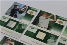 Five (5) Upper 2002 Deck Authentic Golf Glove Golf Cards - Lehman, Sergio, Weir, & others