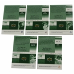 Five (5) Upper 2002 Deck Authentic Golf Glove Golf Cards - Lehman, Sergio, Weir, & others