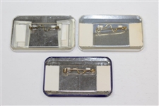 Three of Jack Sargent's Offical Badges for Tournament Players Championship - 1976, 1977, & 1978