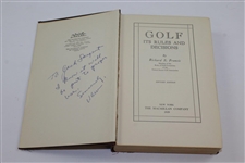 1937 'Golf- It's Rules & Decisions' Book by Richard S. Francis -Sargent Family Collection