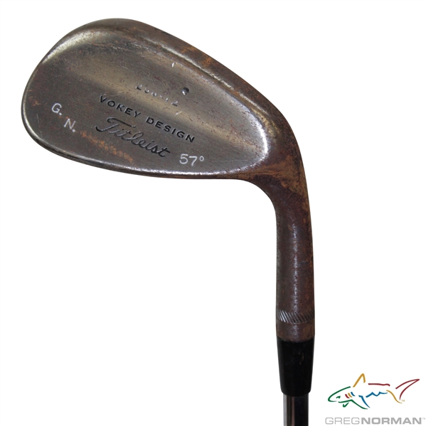 Greg Normans Personal Used Titleist 256-12 Vokey Design G.N. 57 Degree Wedge