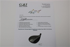 Greg Norman's Personal MaxFli Greg Norman Carbon Face 250 CC 10.5 Driver Clubhead