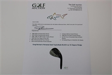 Greg Norman's Personal Used TaylorMade BLACK rac 52 Degree Wedge