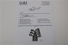 Greg Norman's Personal Used Set of TaylorMade Forged MB Tour Preferred Irons 3-9