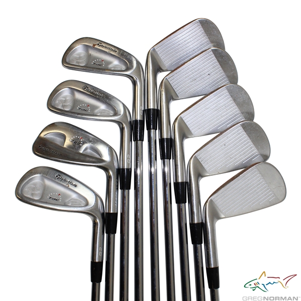 Greg Normans Personal Used Set of TaylorMade rac Coin Forged Irons 2-PW