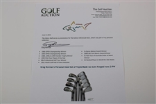 Greg Norman's Personal Used Set of TaylorMade rac Coin Forged Irons 2-PW