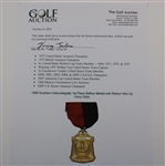 1966 Southern Intercollegiate 1st Place Balfour Medal with Ribbon Won by Vinny Giles