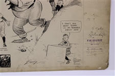 Original Clare Briggs Pen & Ink 'The Horrors of Peace' Cartoon For New York Tribune - September 17, 1914
