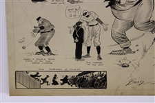 Original Clare Briggs Pen & Ink 'The Horrors of Peace' Cartoon For New York Tribune - September 17, 1914