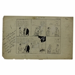 Original Clare Briggs Pen & Ink Saturday Cartoon Strip For New York Tribune - July 30, 1927
