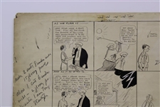 Original Clare Briggs Pen & Ink 'Saturday' Cartoon Strip For New York Tribune - July 30, 1927