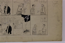 Original Clare Briggs Pen & Ink 'Saturday' Cartoon Strip For New York Tribune - July 30, 1927