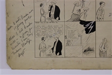 Original Clare Briggs Pen & Ink 'Saturday' Cartoon Strip For New York Tribune - July 30, 1927