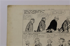 Original Clare Briggs Pen & Ink 'Oh Man' Cartoon For New York Tribune - March 17, 1928